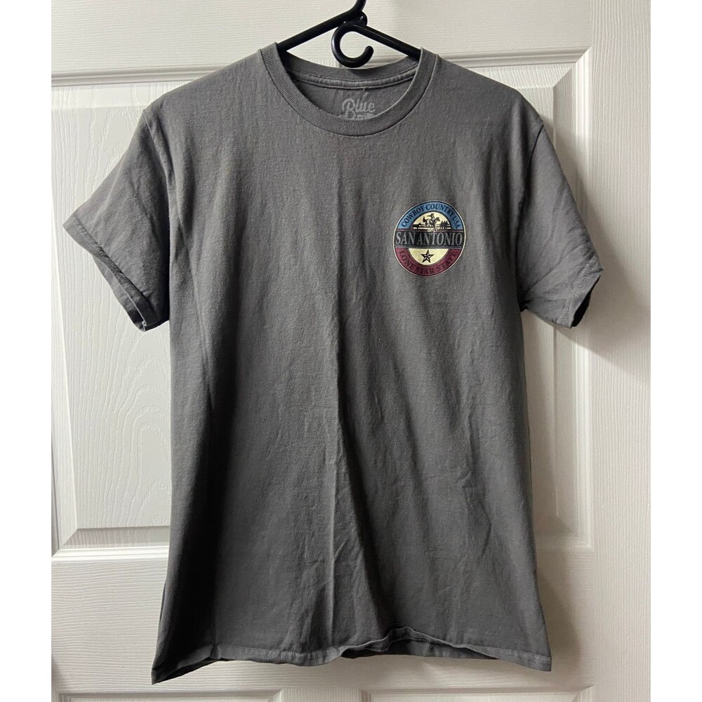 Cowboy Country USA Texas T shirt Size Medium Gray Graphic Cotton Western